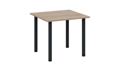 CRTR 80 jídelní stůl, kovová podnož černá, deska 25 mm, 800x800 mm, dub bardolino